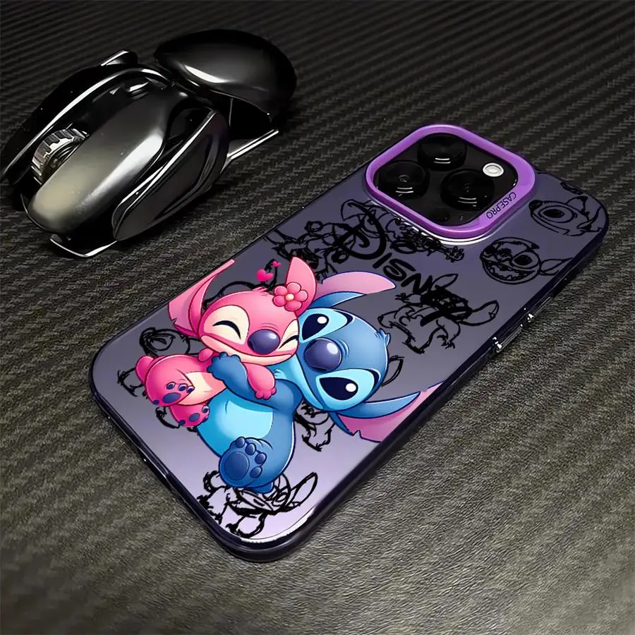 Disney Cartoon Stitch Handyhülle für iPhone 12 Pro 16 15 Plus XR 13 XS Max 14 Pro X 11 Pro Max 11 Pro TPU Rückseite Soft Cover