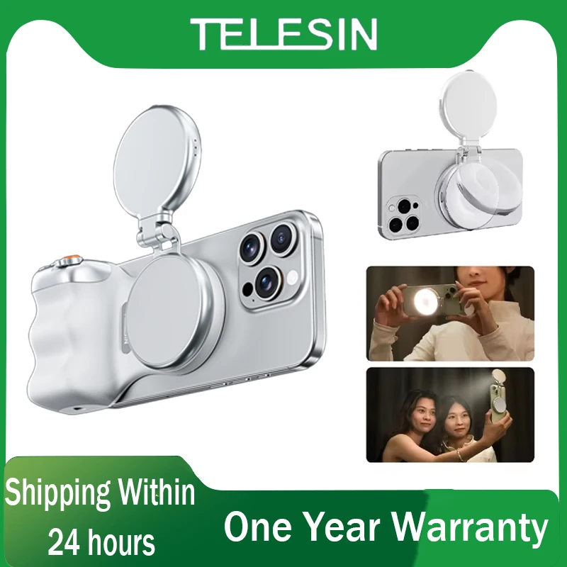 

TELESIN Smartphone Magnetic Fill Light Mini Selfie Light 3 Modes Adjustable Brightness for Iphone XIAOMI HUAWEI SAMSUNG Phone
