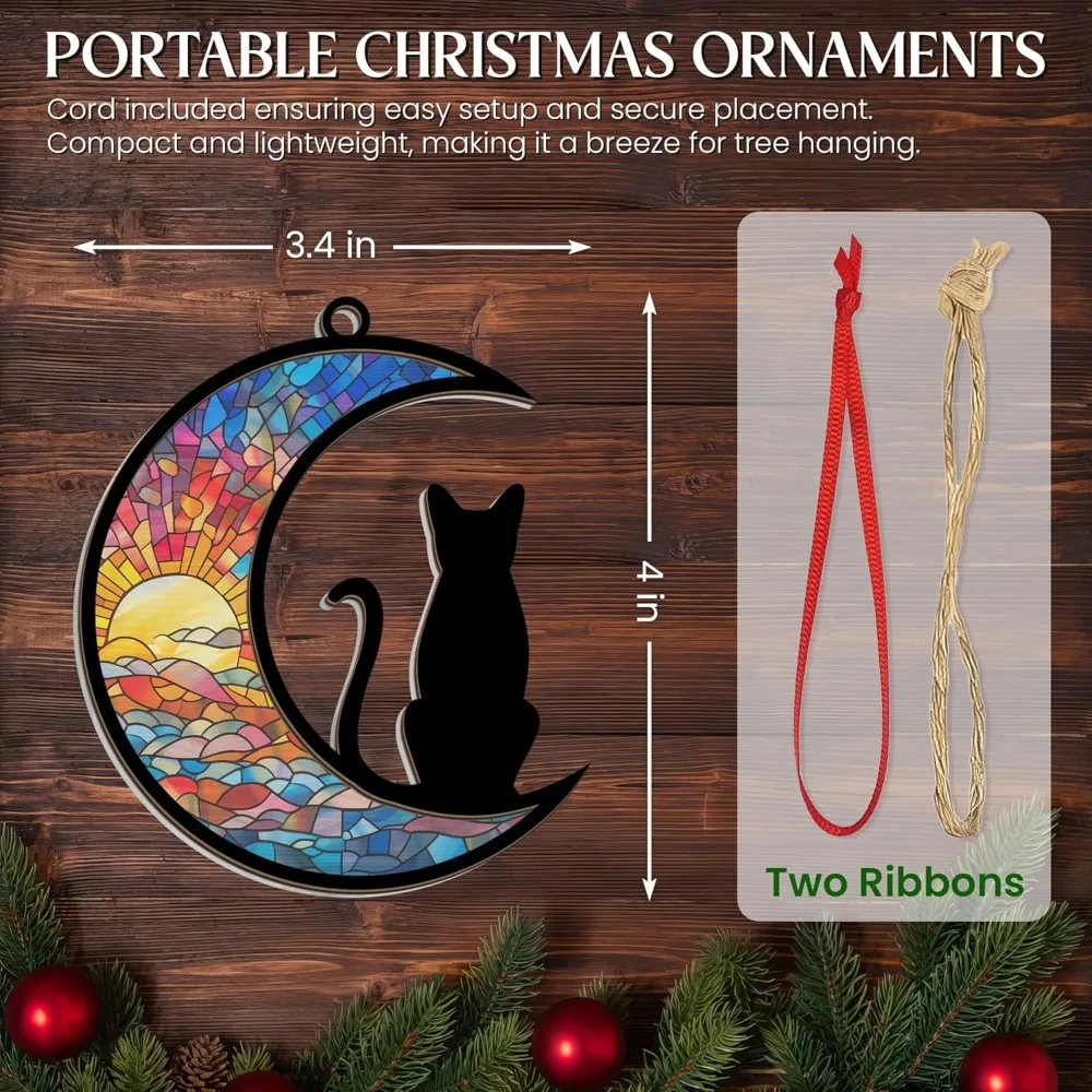 

Подарки для любителей черных кошек для женщин, мужчин, друзей, рождественский подарок на день рождения для любителей домашних животных, мемориальный декор