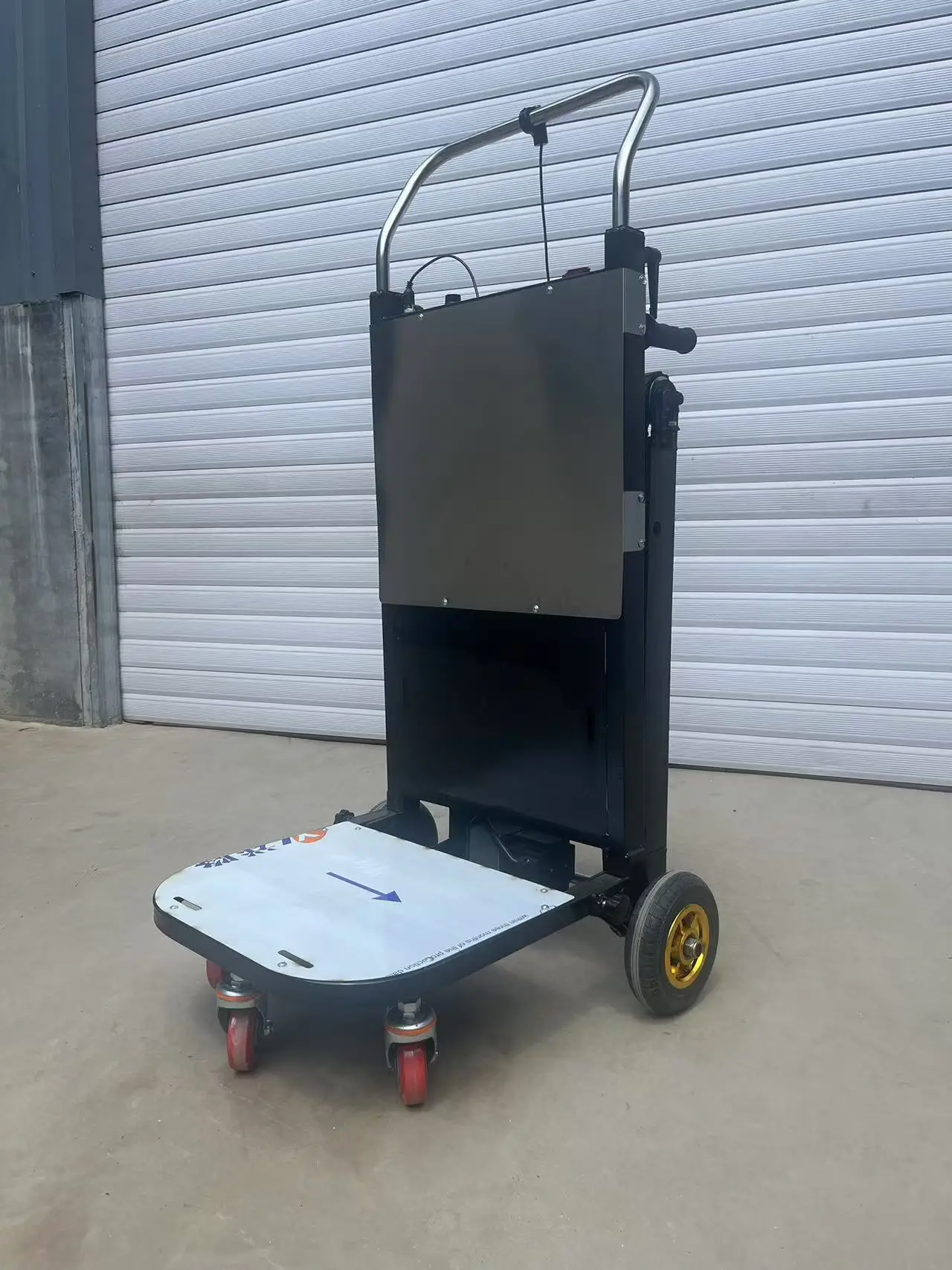 Chariot d'escalade électrique pour escaliers, capacité de 500kg, chariot à main avec roulettes pour outils de stockage de courses, usage industriel
