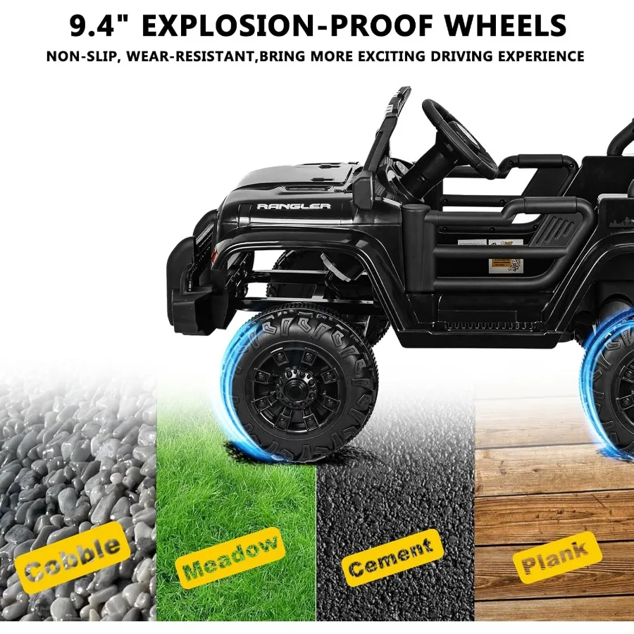 Elektryczny samochód dla dzieci 12V z pilotem, elektryczny pojazd terenowy dla dzieci, samochód ciężarowy na baterie, z...