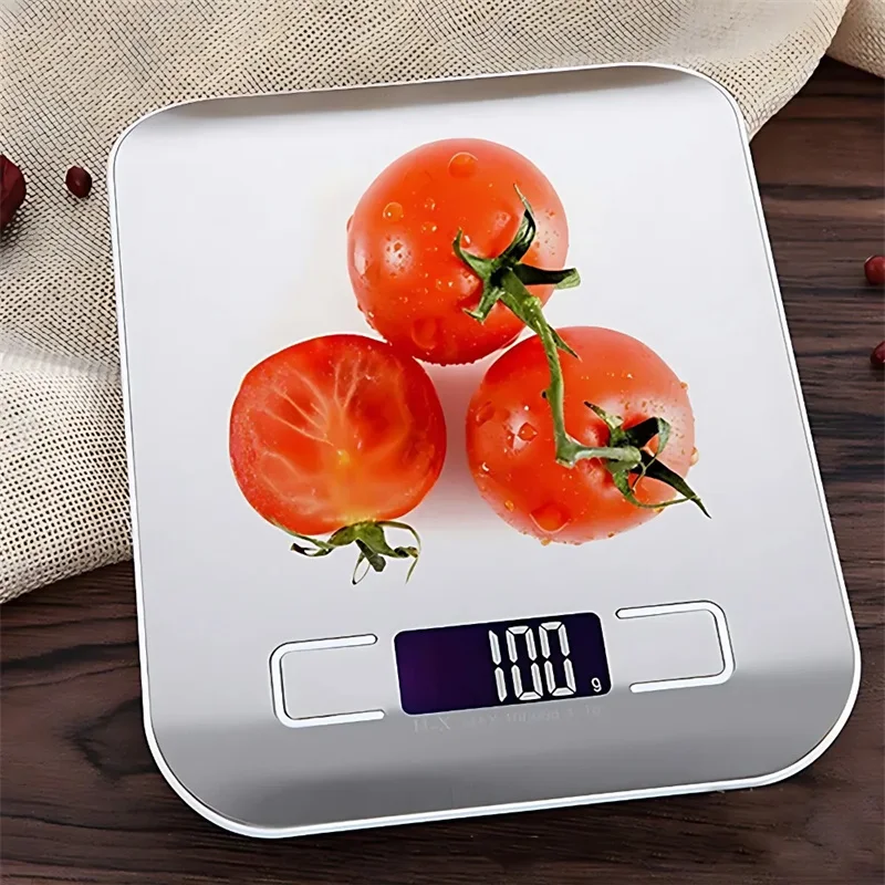 Kitchen Scale 5kg/10kg High Precision Food Jewelry Baking Weighing Tool Digital Scales Stainless Steel LCD Display Portable Cook