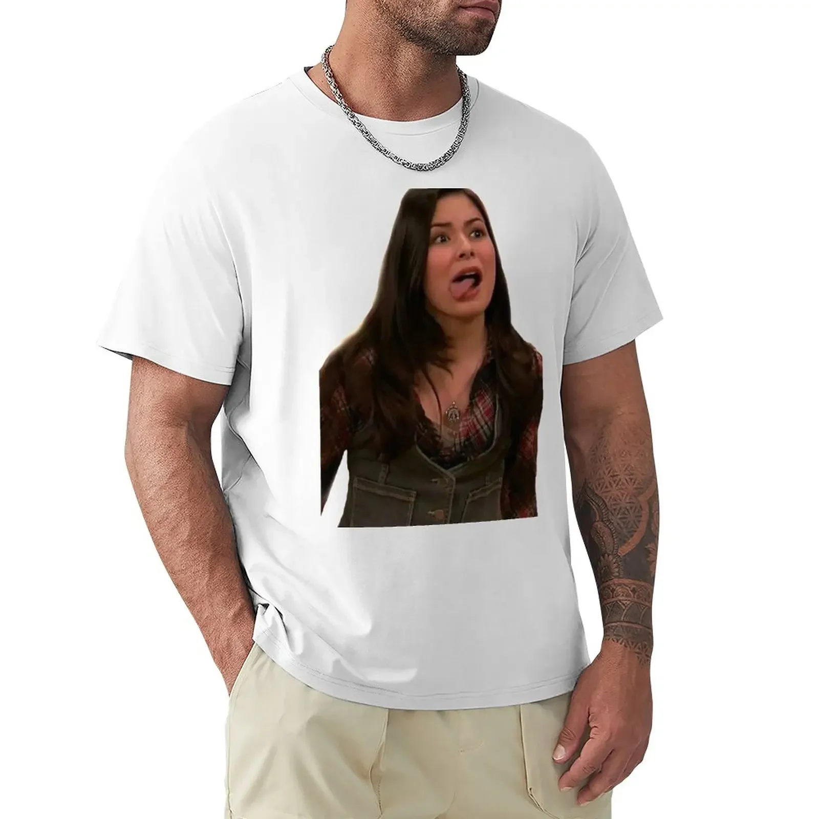 Miranda Cosgrove (Carly Shay/iCarly) Sticker T-Shirt summer tops for a boy oversized mens graphic t-shirts pack