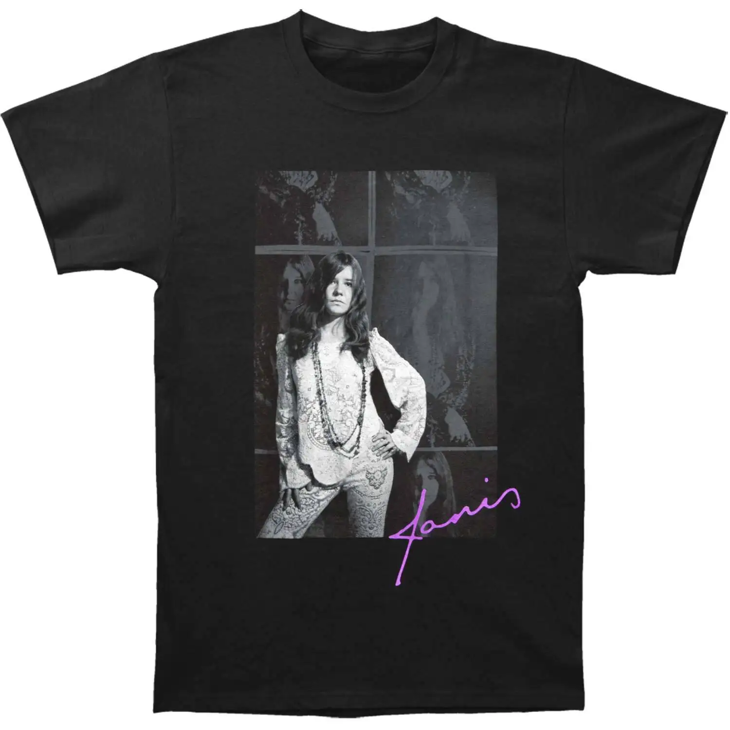 Men's Janis Joplin Baron Wolman Photo Slim Fit T shirt Small Vintage