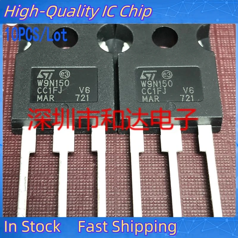 10PCS/Lot W9N150 STW9N150  TO-247 1500V 8A   Imported Original New And In Stock 100%Test Can Be Purchased