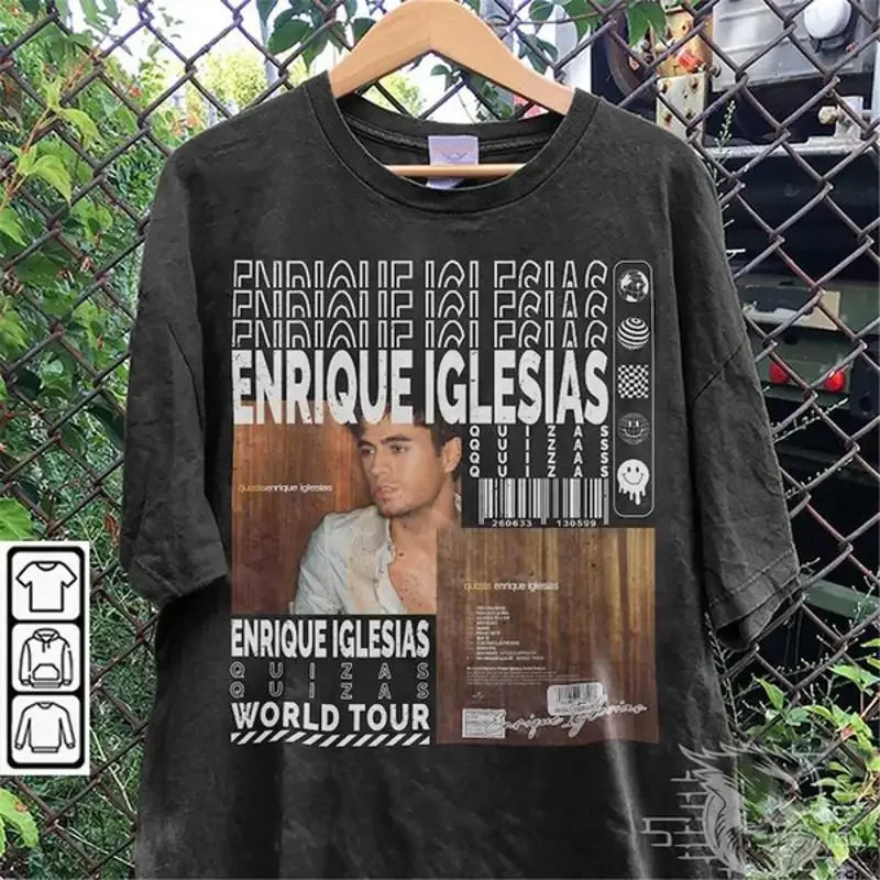 Enrique Iglesias Music T Shirt Y2K 90S Merch Vintage Album Quizs The Trilogy