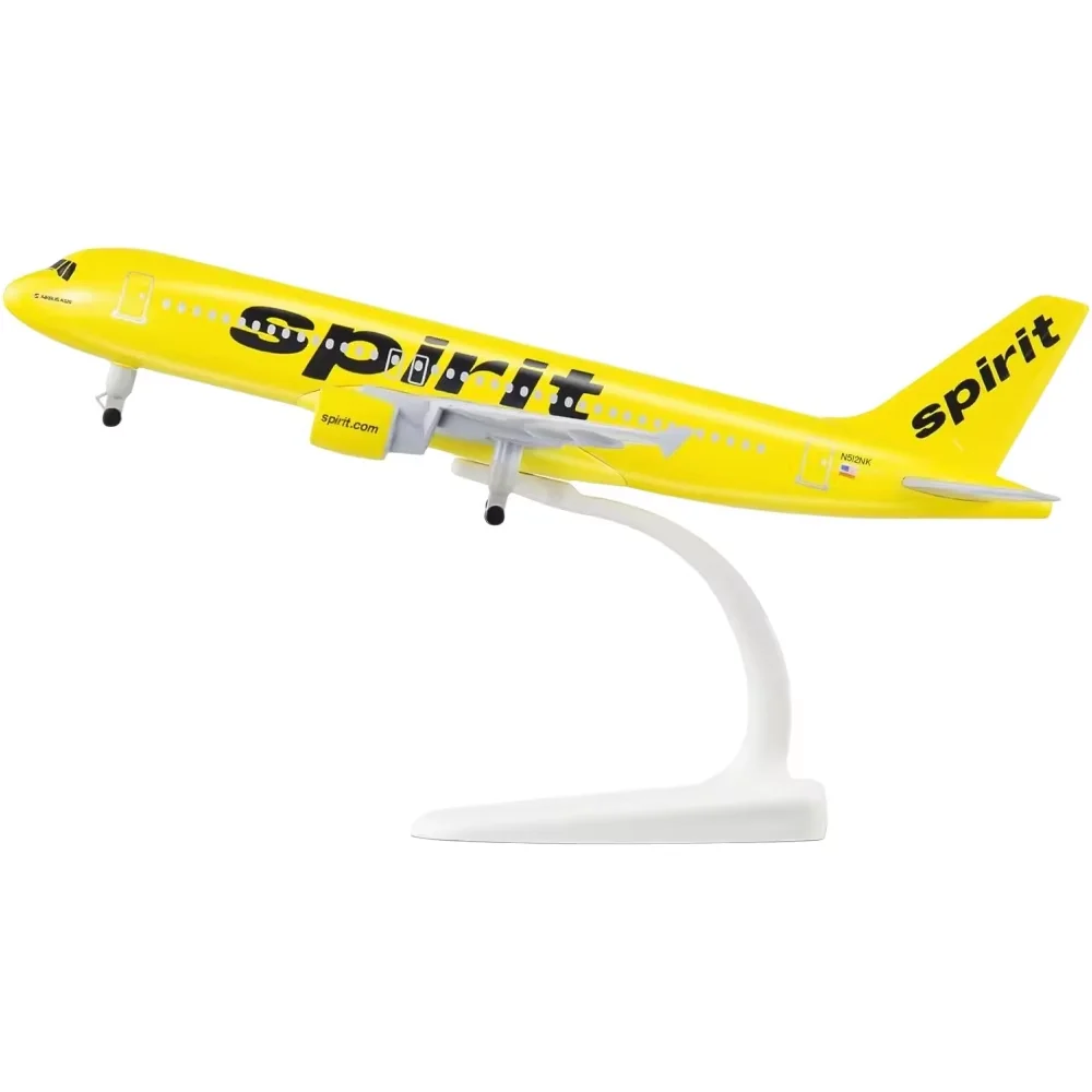 

20cm 1/300 Scale American Spirit Airlines A320 Airplane Models Toy Alloy Diecast Airplane Model for Collections and Displays