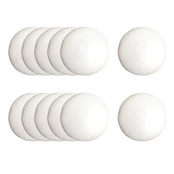 Foam Craft Balls White Art Foam Baubles for Creativity DIY Modeling Holiday Decoration for Home Party Projects view 2
