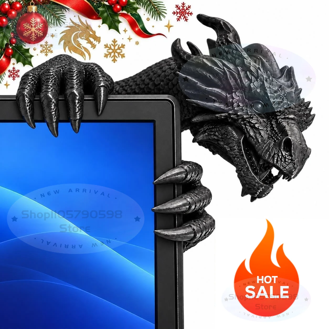 2026 Dragon Monitor Buddy,Fantasy Dragon Desk Decor,Detailed Design,fantasy-inspired Desk Decor, Unique Gift for Dragon Lovers