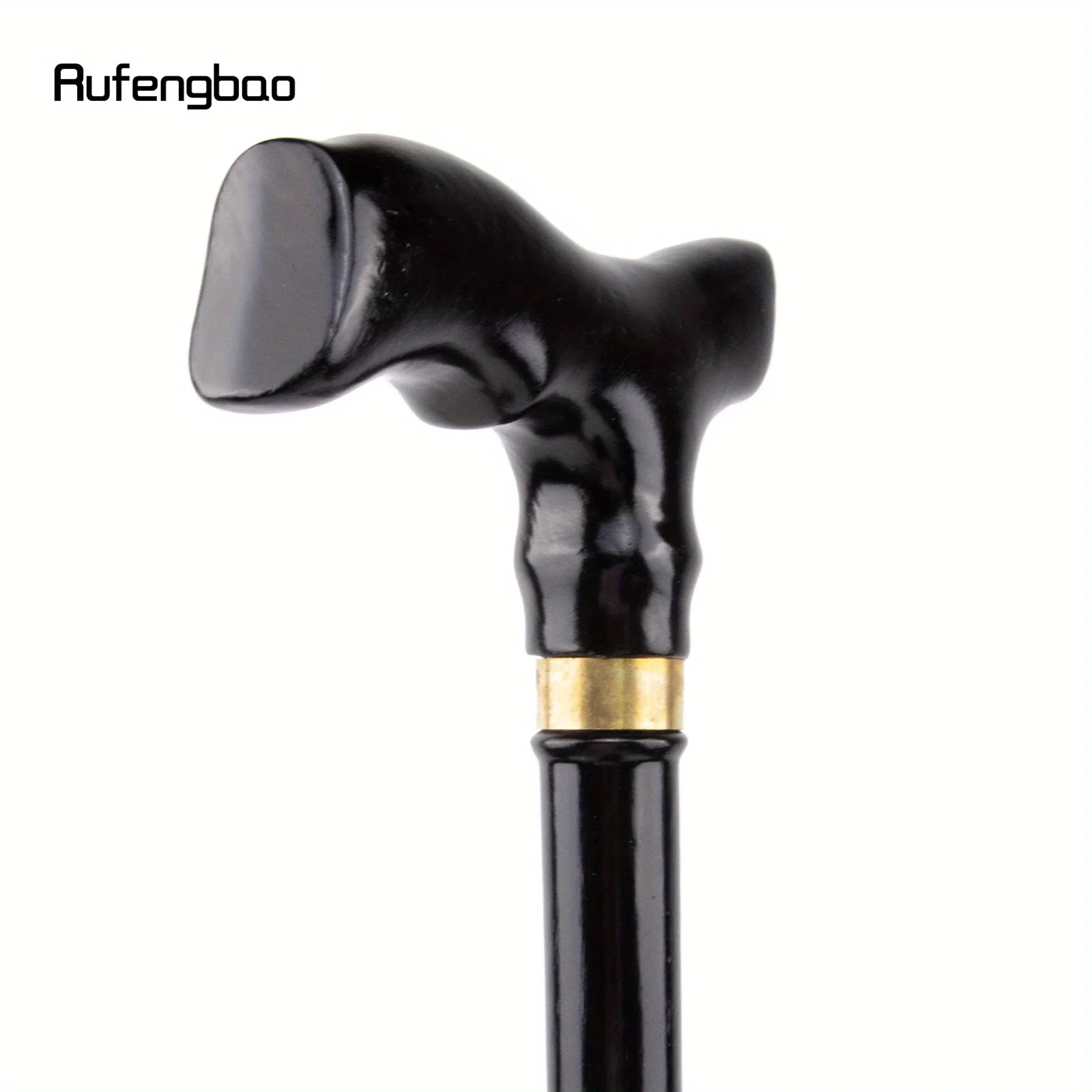 أسود خشبي واحد مشترك موضة عصا للمشي ديكور Cospaly قصب الصولجان عكاز العصا Crosier أداء المرحلة قصب 93 سنتيمتر