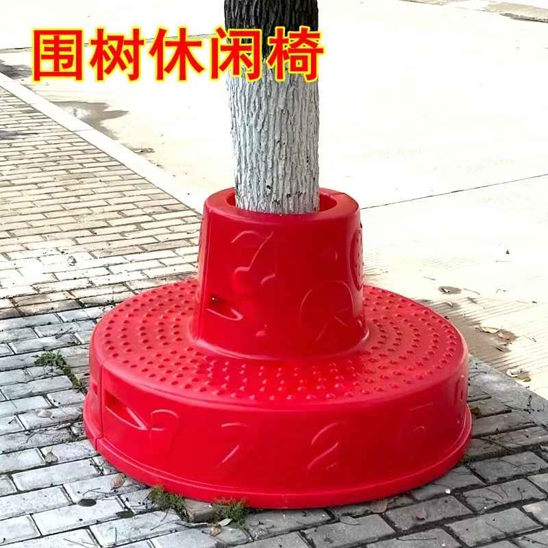 Tree leisure chair, tree trunk decorative chair, community park stool, plastic sofa strip seat