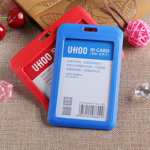 Imagen 1 del producto Funda protectora para tarjetas de crédito comerciales, funda para tarjetas de identificación de trabajo para personal, funda para tarjetas de identificación, mujeres, hombres, estudiantes, tarjetero de autobús, 1 Uds.