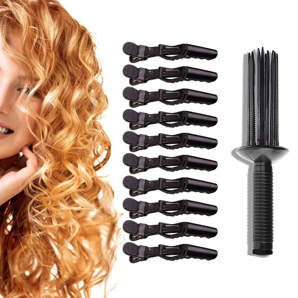 

11Pcs Comb Hair Clip Set Plastic Air Sensing Comb No Slip Alligator Clips Hair Styling Tools For Women