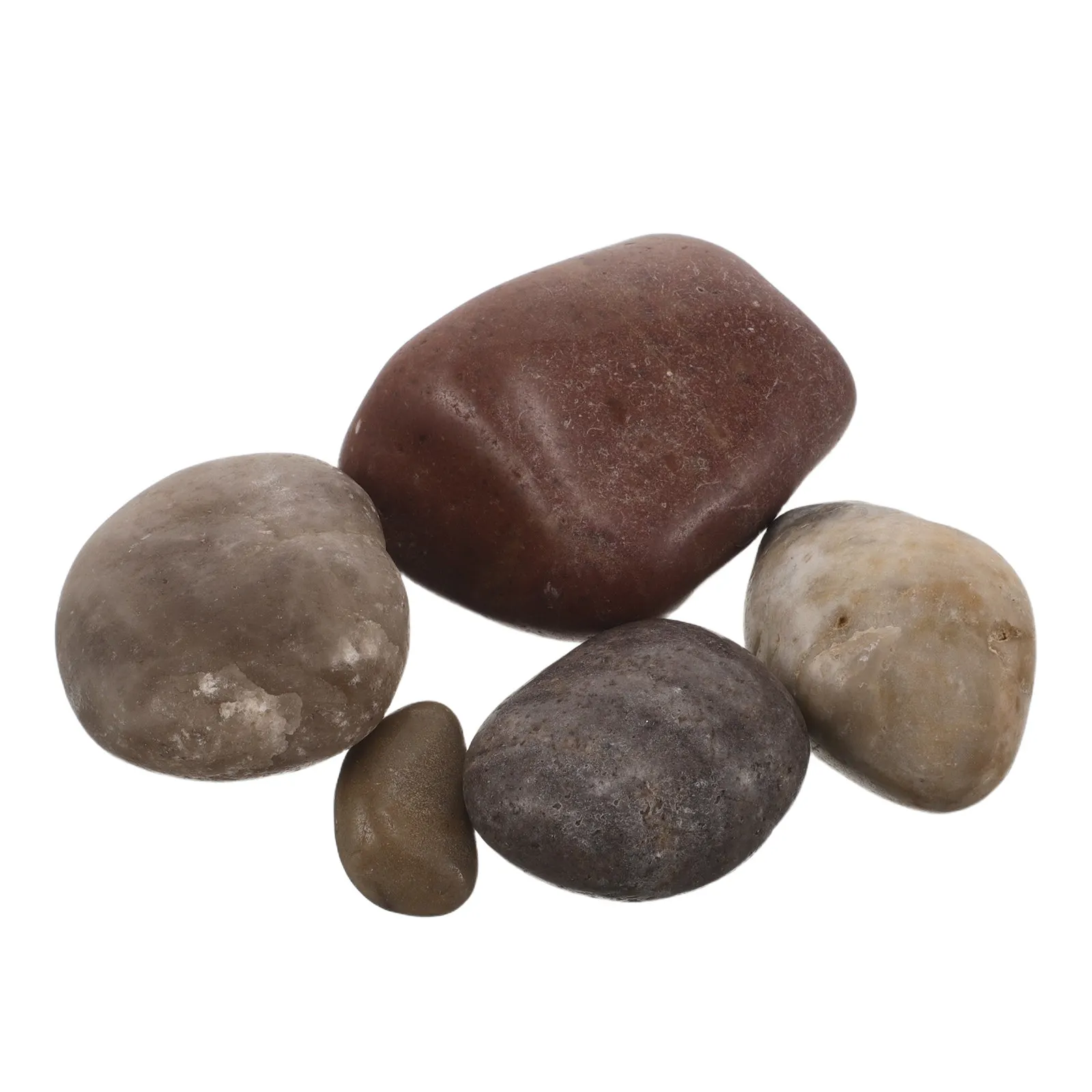 Garden Pebbles Natural River Rocks 500G Flat Oval Outdoor Landscape Pebbles for Garden Pathway Walkway Decorative Stones