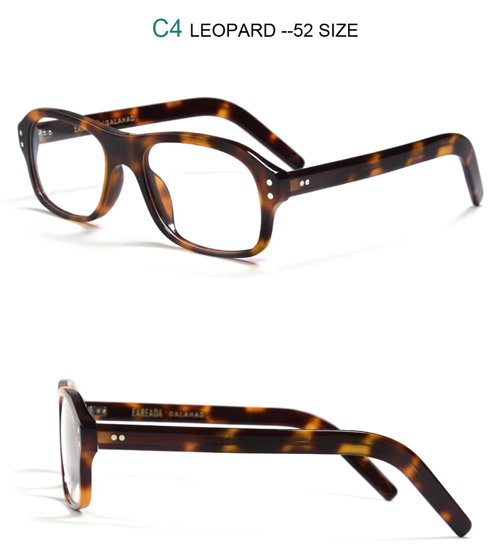 Kingmen Brillengestell für Männer Agent Eggsy Cosplay Brillenbrille Retro Rechteckige handgemachte Acetat verschreibungspflichtige Brille – Detail 10