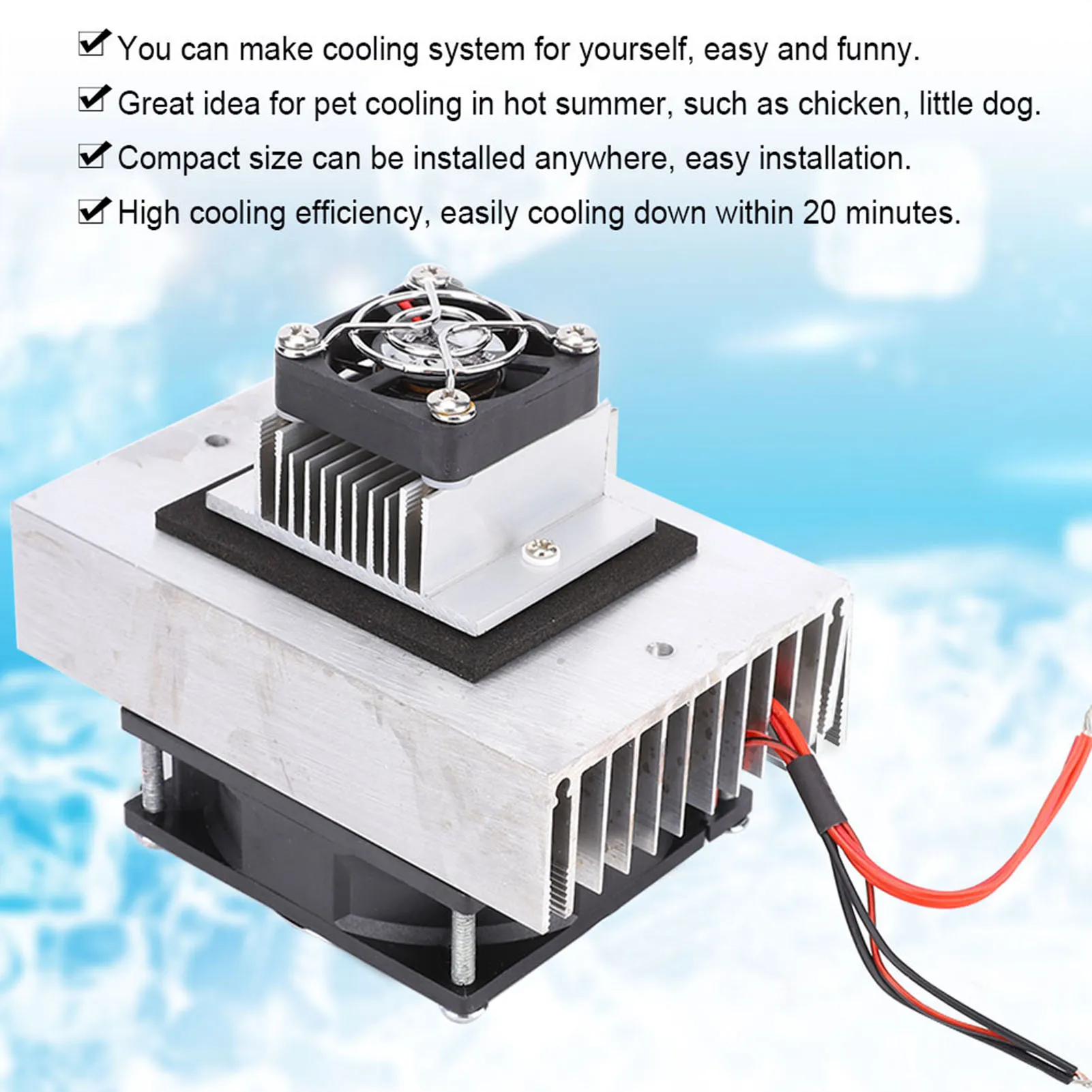 

DC12V Semiconductor Fridge/Refrigeration Cooling System DIY Kit Mini Air Conditioner DIY Cooling System Cooling System Kit