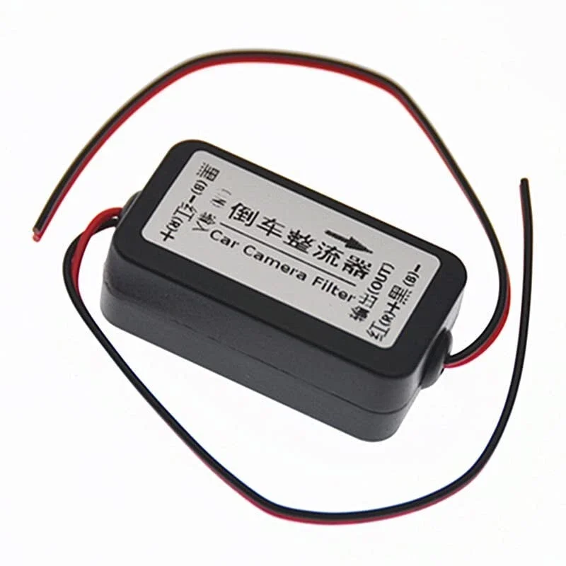 12V DC Power Relay Capacitor Filter Rectifier for Car Rear View Backup Camera Auto Car Eliminate interference Connector