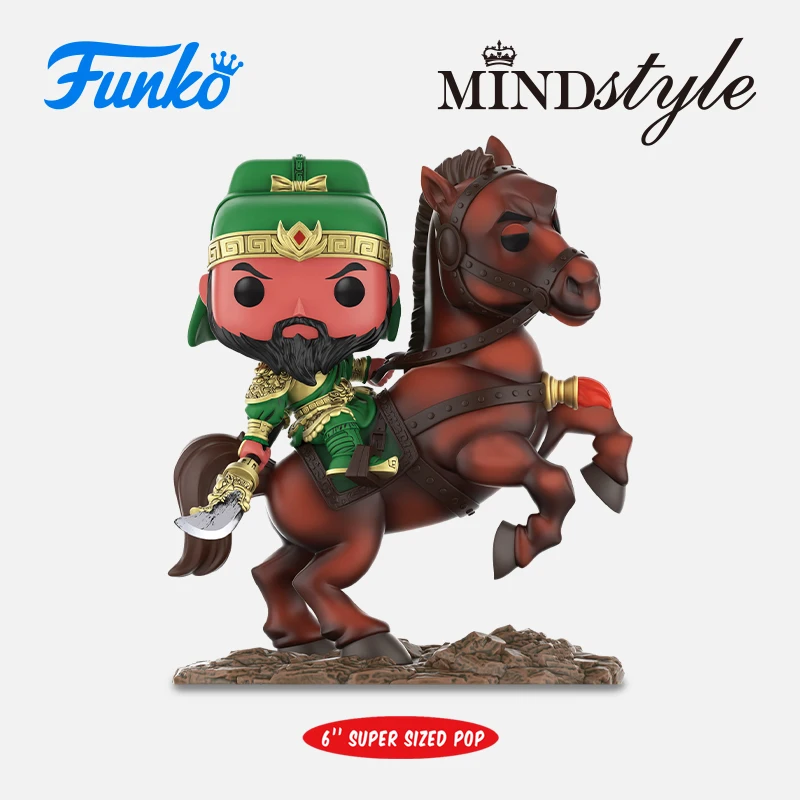 Funko Pop Three Kingdoms Guan Yu and Lu Bu Riding Desktop ornament Surrounding Stars Commemorative Collection Gift giving Toys