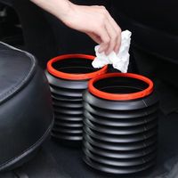 4L Folding Car Trash Can Garbage Bin Bucket Wastebasket Portable Rubbish for Vehicle Storage Waste Basket Organizer Dustbin Box