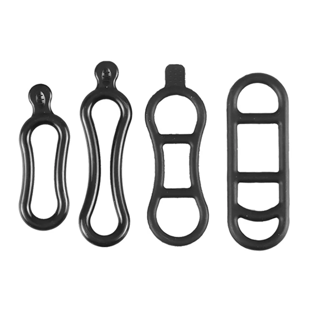 4/6pcs Bicycle Silicone Elastic Strap Bandage Bike Light Lamp Mount Holder Mirror Recorder Fixed Rubber Band Cycling Accessories