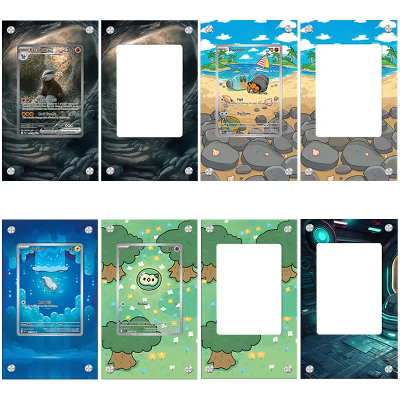 

Pokemon Ptcg Sv11B Card Display Case Genesect Tynamo Excadrill Dwebble Solosis Game Collection Card Display Rack Protective Case