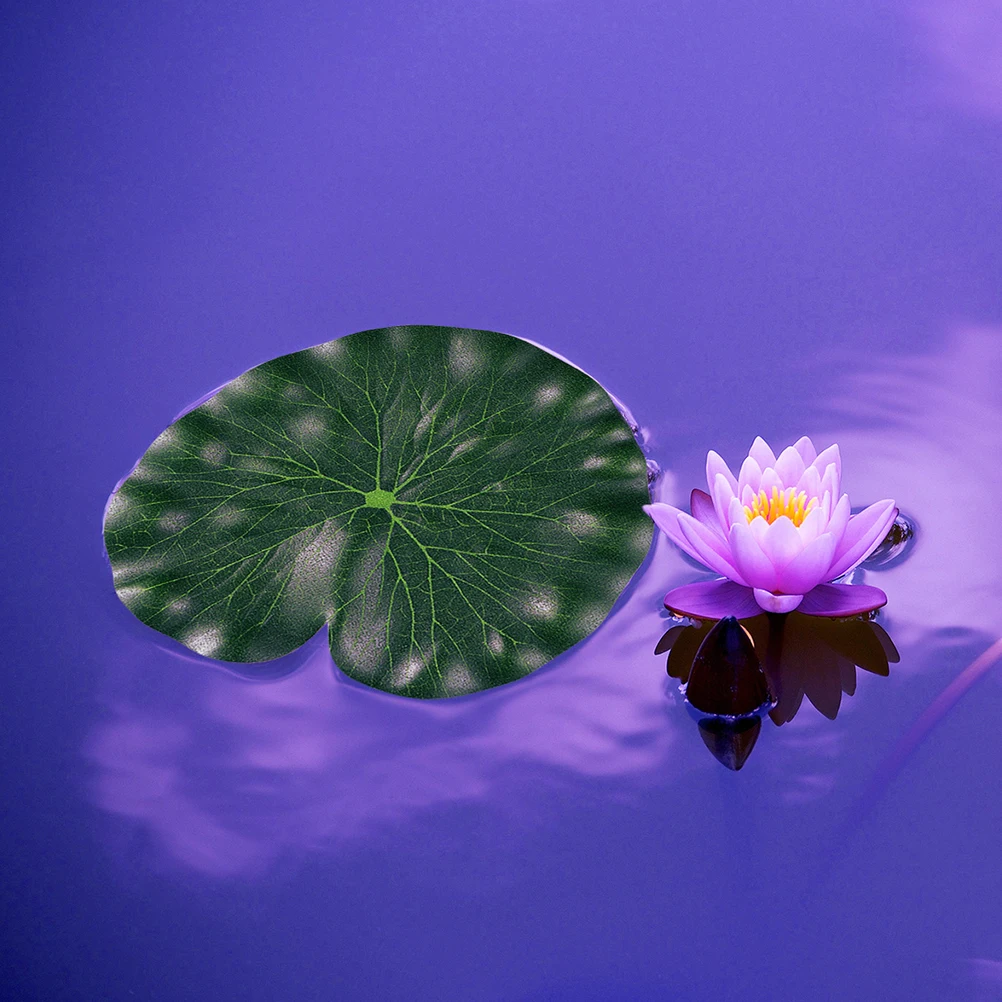 

15 Pcs Simulated Lotus Leaf Artificial Leaves Floating Plant Simulation Foliage Green Plants