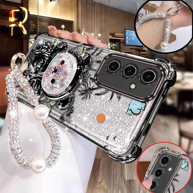 

Чехол-держатель браслета с принтом кокосовой пальмы S24 для Samsung S25 S23Ultra S25Ultra S24FE S22 S23FE S24Ultra S23Plus S24 Cover