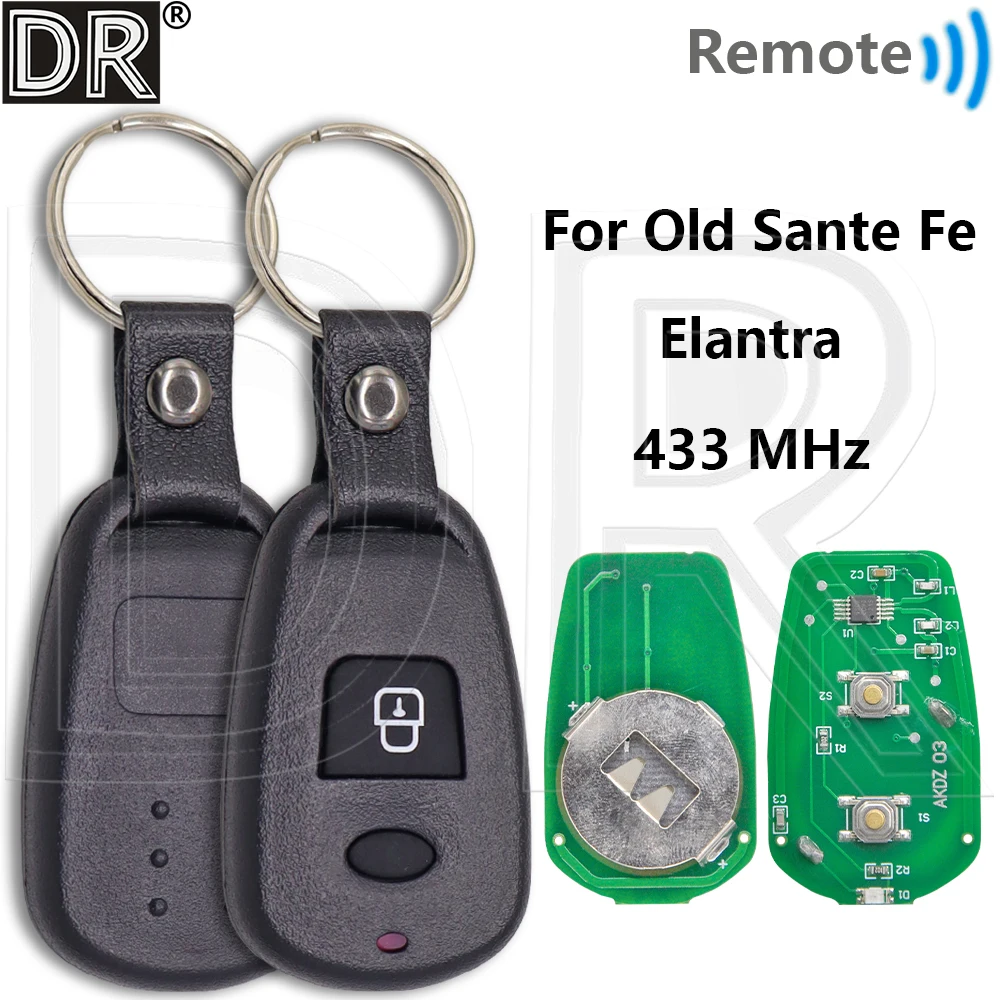 

Отличный 2-кнопочный 433 МГц бесключевой доступ автомобильный дистанционный ключ для Hyundai Old Sante Fe Elantra