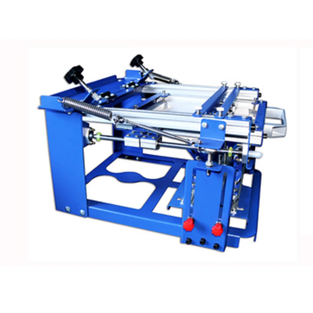 Manual Mugs Cups Screen Printing Machine Cylinder Curved Screen Printing Press Glass Bottle For Cylindrical Products