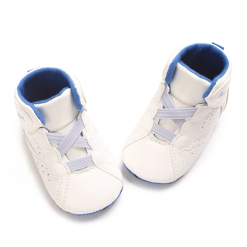 Hoch geschnittene, weichsohlige Freizeitschuhe aus PU für Damen und Herren, Lauflernschuhe für Neugeborene, Baby-Lauflernschuhe, erstes Paar Lauflernschuhe – Detail 7