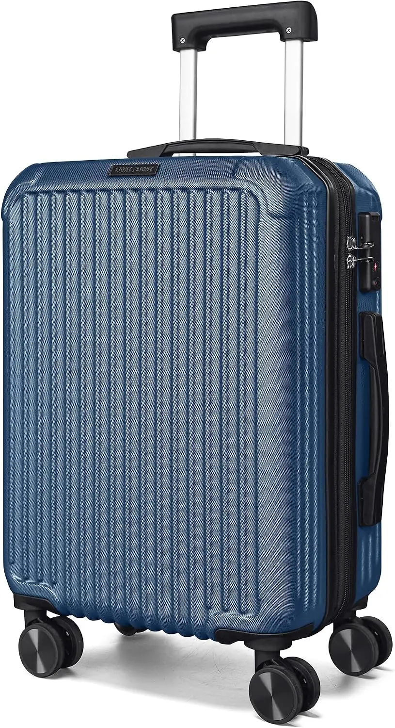 Carry On Luggage 22x14x9 Airline Approved, Royal Blue | Airline Approved, Hard Shell with Wheels, Expandable Hardside, Lightweight, TSA Lock
