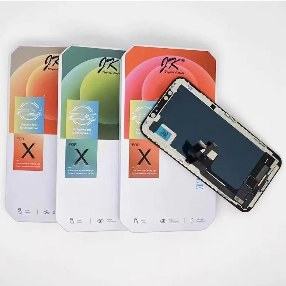 JK wymienny wyświetlacz IC dla iPhone X Xs XR 11 12 13 wyświetlacz LCD ekran dotykowy Digitizer zestaw bez martwych pikseli części zamiennych