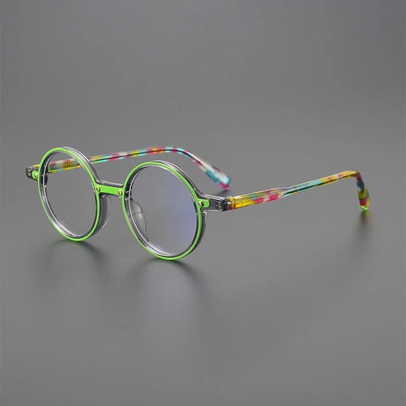 Spell multi-color fashion personality glasses frame big face 150 retro round frame niche literary round face prescription glasse