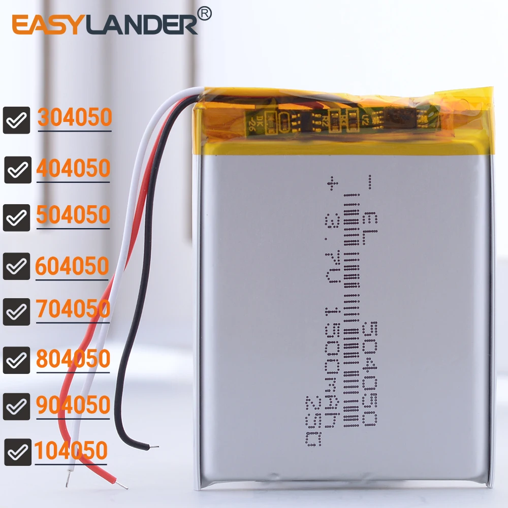

504050 3.7V 3lines 1500mAh Lithium Li-ion Polymer Battery 304050 404050 604050 704050 804050 904050 104050
