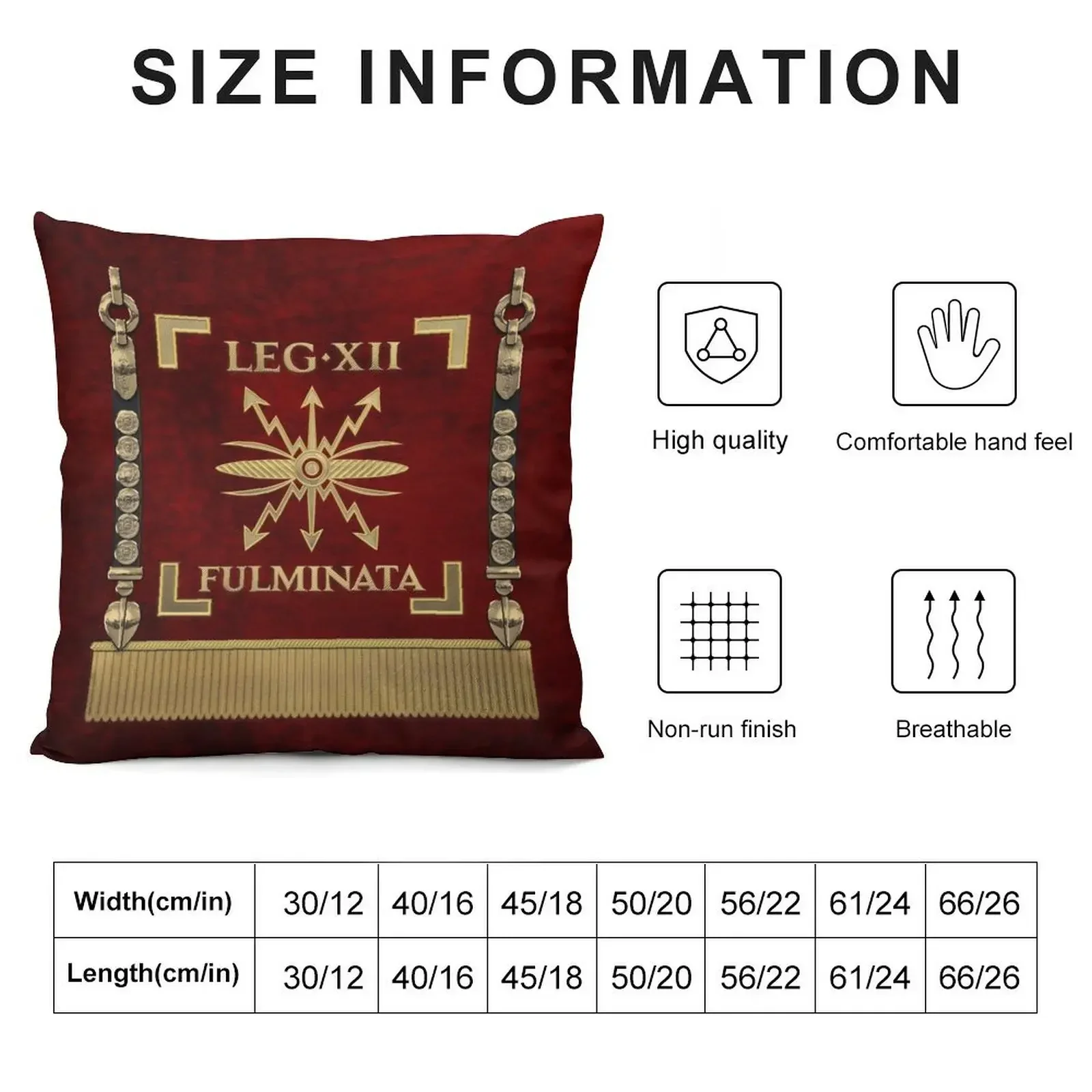 Standard of the 12th Legion Fulminata - Vexillum of Thunderbolt Twelfth Legion Throw Pillow Bed pillowcases pillow