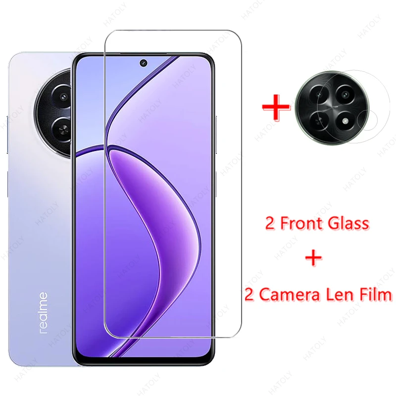 For Realme 12 Glass for Realme 12 Tempered Glass Hard Front Screen Protector Mobile Phone Camera Len Film for Realme 12 12X 5G