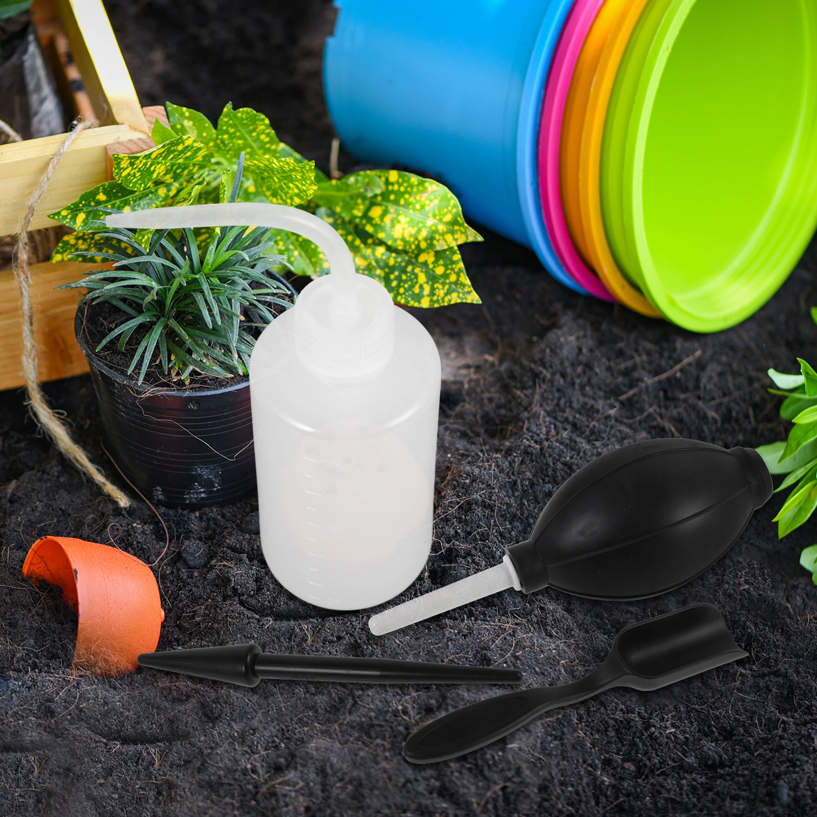 

1 set Garden Tool Set Bonsai Transplanting Shovels Succulent Care Miniature Planting Tools Ergonomic Sturdy Durable for Indoor