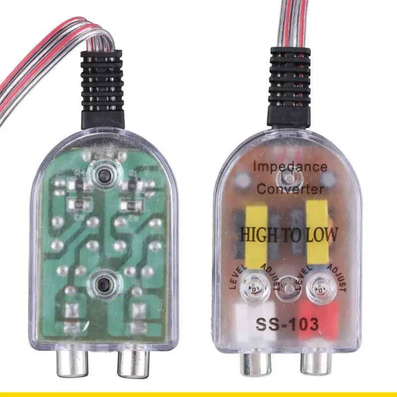 SZCH CAR Amplifier Stereo RCA Speaker High to Level Level Output Converter Wiring