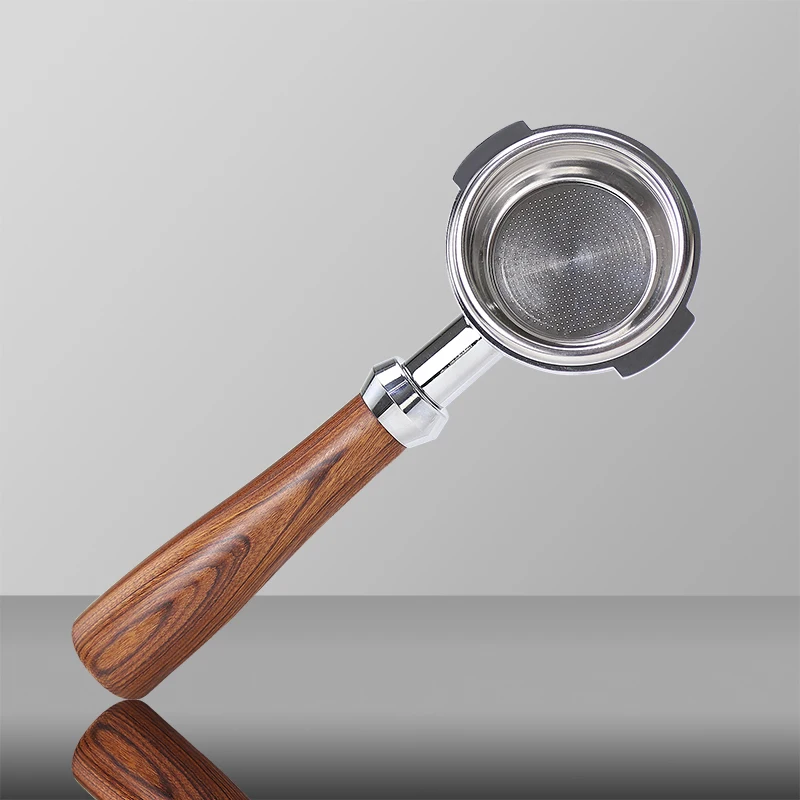 58MM Kaffee-Siebträger ohne Boden für E61 EXPOBAR mit zwei Griffen und Filterkorb – Zubehör für Espressomaschinen und Barista-Werkzeuge