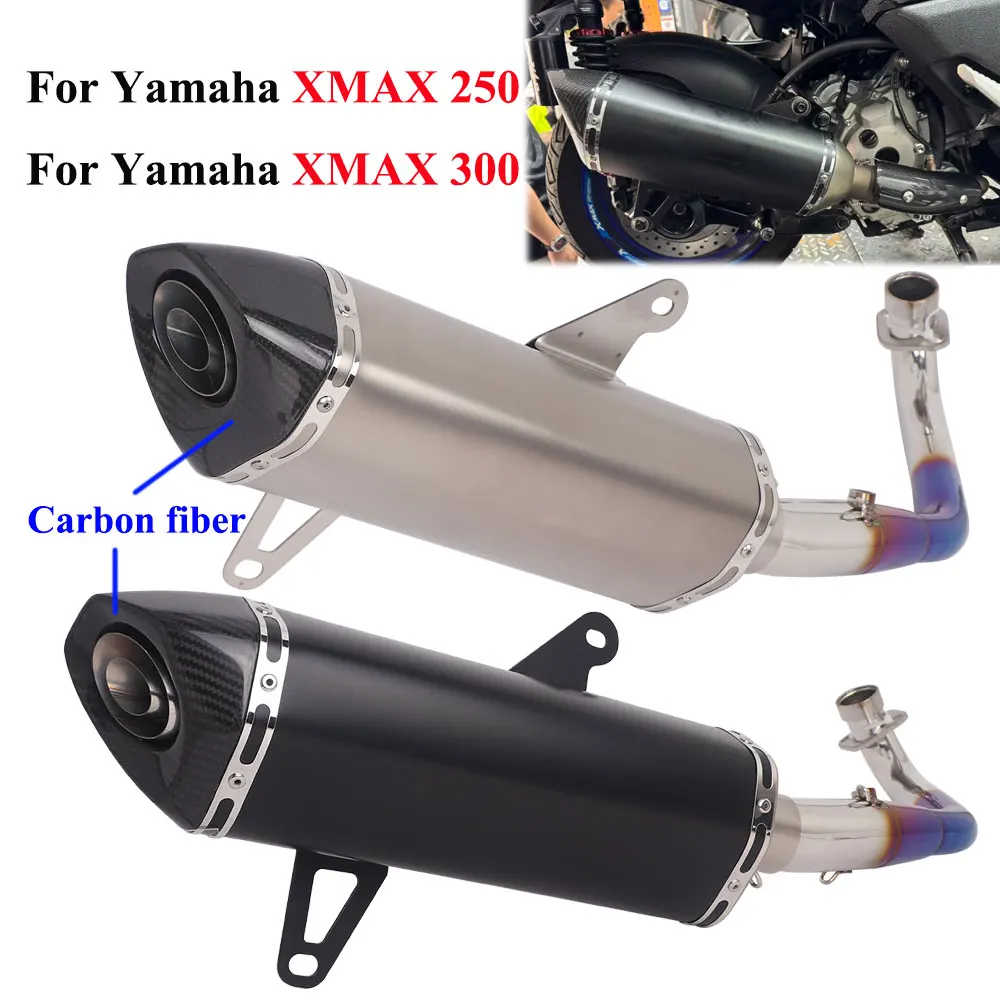 Header Pipe For Yamaha XMAX 250 XMAX 300 2017-2024 Motorcycle Exhaust Front Link Pipe Escape Exhaust Muffler Pipe Titanium