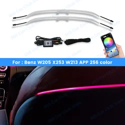 256 Colors LED Seat Back Lamp Backrest Decorative lights For For Mercedes Benz C-Class W205 W206 GLC X253 X254 W213  APP Control