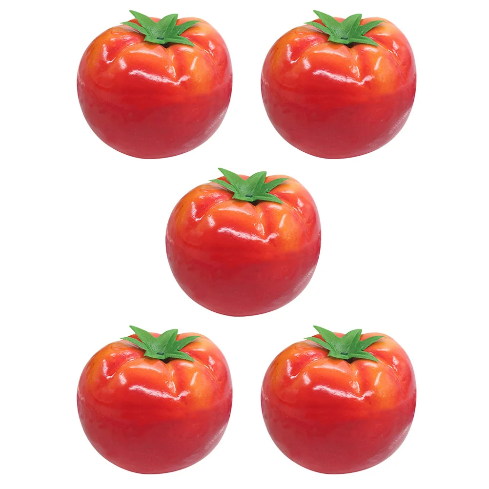 5 Pcs Plant Imitation Tomato Tomatillo Simulation Fruit Model Foam Modeling Ornament