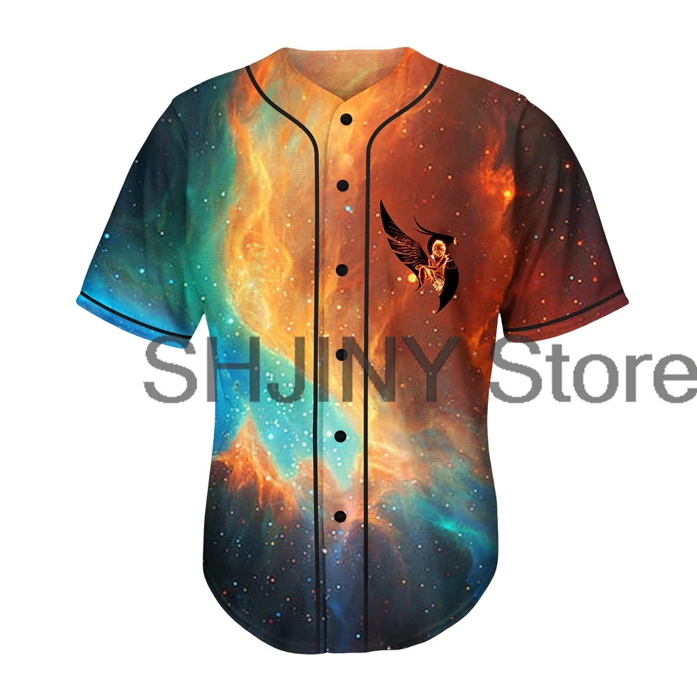 Illenium Fire Rave Baseball Jersey EDM Festivals 2024 Merch Short Sleeve Shirts Women Men Streetwear Tops