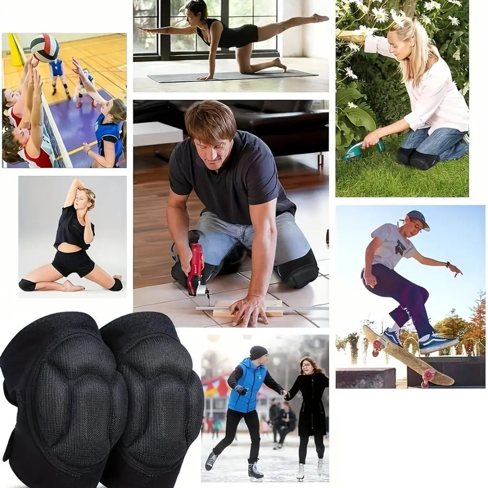Heavy Duty Knee Pad Adjustable Thickened Knee Brace Anti Slip Support For Cycling Fitness Skate Outdoor Sport Utility