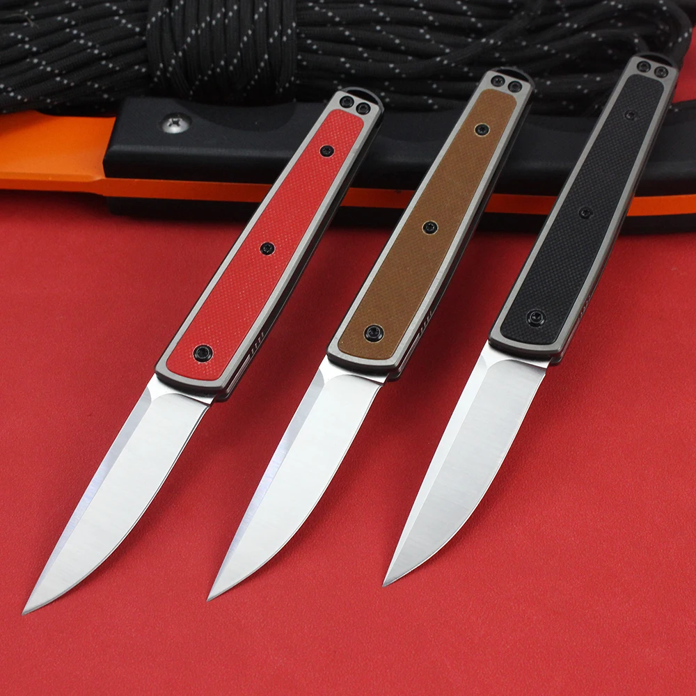 Outdoor Pocket Folding Knife 8Cr13Mov Blade G10 Handle Knife Camping Hunting Military Tactical Knife Self Defense EDC Tools