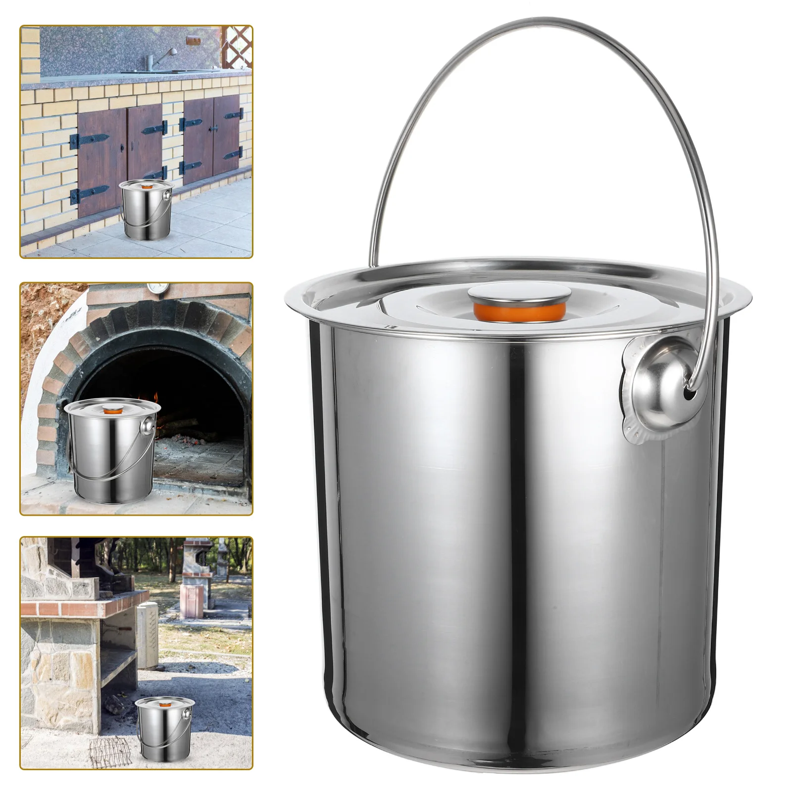 

Stainless Steel Firewood With Handle Portable Wood Storage For Camping Hiking Backyard Barbecue Outdoor Use Firewood Adding