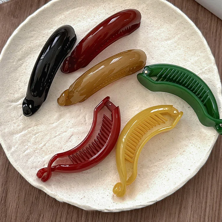 

Korean Minimalist High Ponytail Clip: Retro Twisted Hair Clip, Women's Banana Clip, Hair Accessory