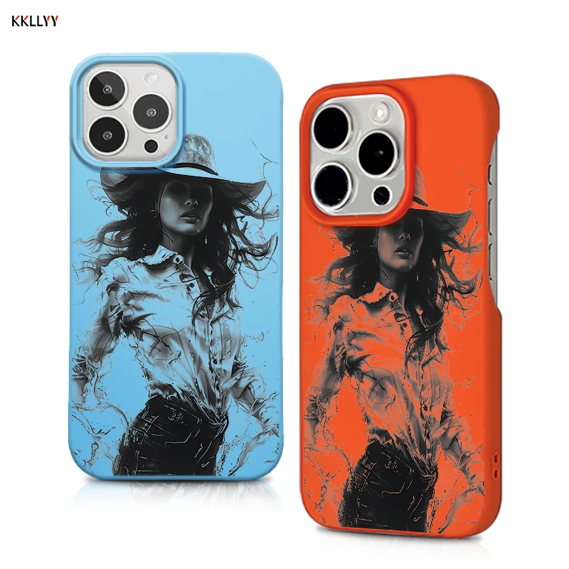 

Skin friendly Phone Case for iPhone 16E/15/14/13 Pro Max/12/XR Printed Phone Cover Cowgirl girl Shockproof Gym Lover Gift