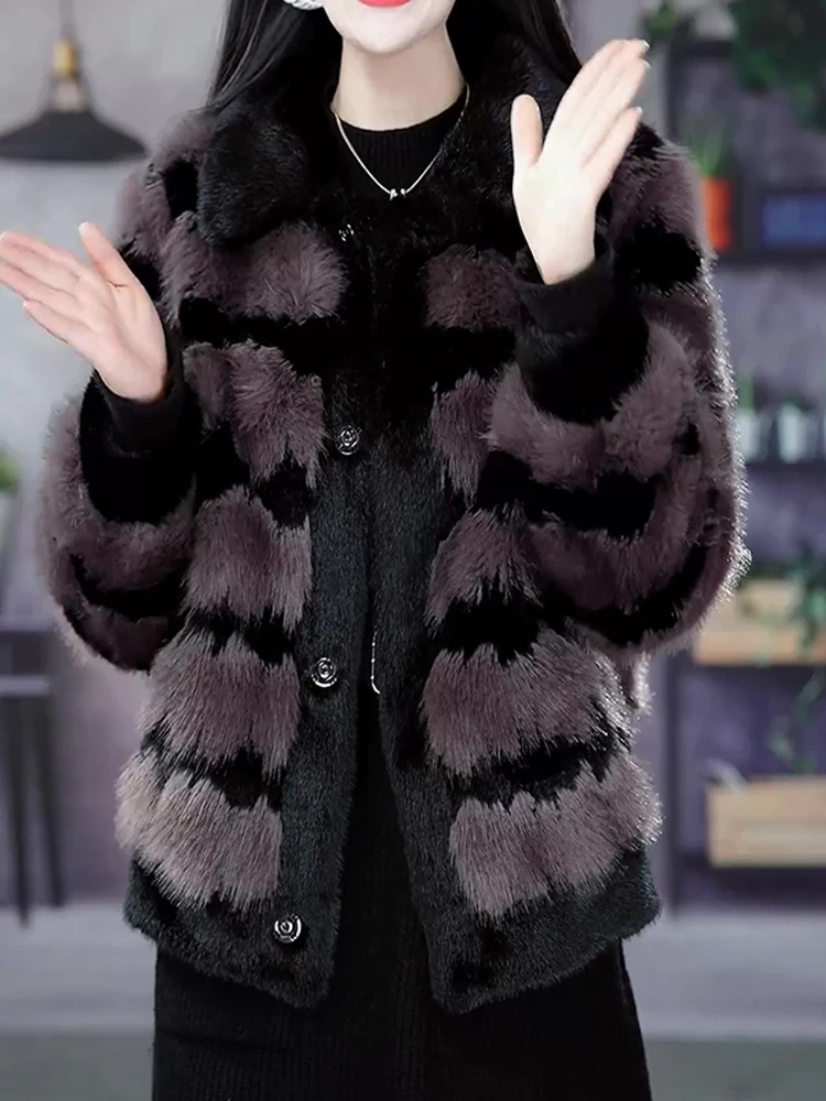 

Women's Clothing Imitation mink velvet temperament short Faux Fur Coat Winter New NO.4