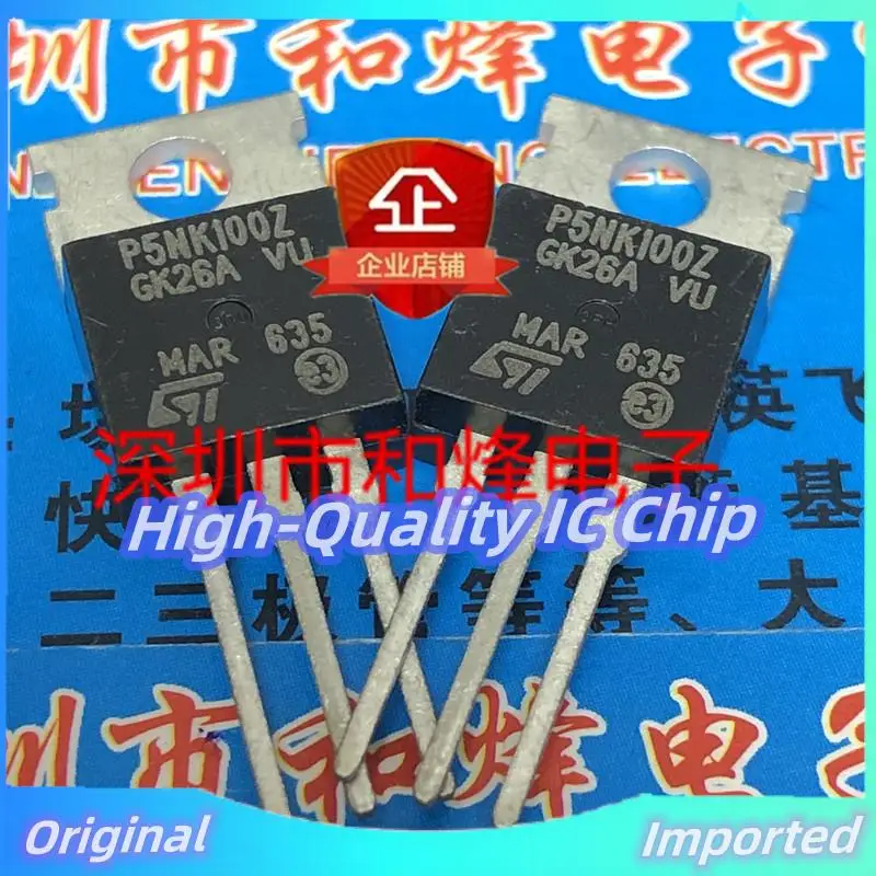 10PCS-30PCS  STP5NK100Z  TO-220    Imported Original  Best Quality